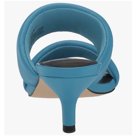 Sanctuary Women's Likely Square Toe Slip On Leather Sandal Size 8.5 M BLUE WIRE - Picture 9 of 16